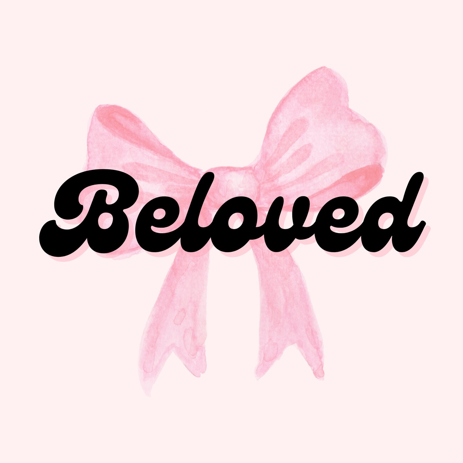 Beloved with Bow Bundle - Black & Pastel Pink