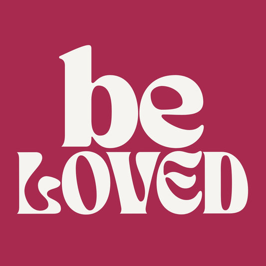 be LOVED Digital Wall Art Crimson