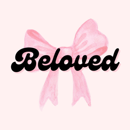 Beloved with Bow Bundle – Black & Pastel Pink